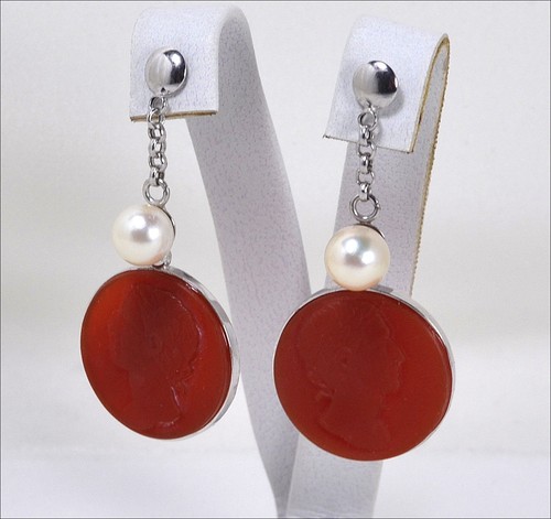 Orecchini oro bianco 18kt - bianco,