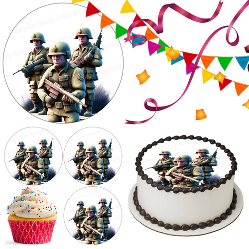 Cake topper soldato militare