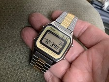 Orologio cronografo Seiko Pulsar uomo vintage lcd sveglia nuovo batt adatto a 7 1/4”1984