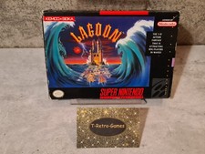 SNES Super Nintendo Lagoon con scatola originale e istruzioni NTSC USA