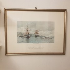 Litografia Navi da guerra Regia Marina Venezia e Maria Adelaide