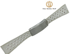 Omega Cinturino in Pella Bianco White Leather Strap Deployante 21,5mm Originale
