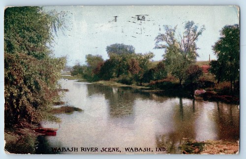 1916 wabash river scene - 1916, groves