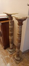 COPPIA DI COLONNE IN MARMO ONICE. Pregiate.