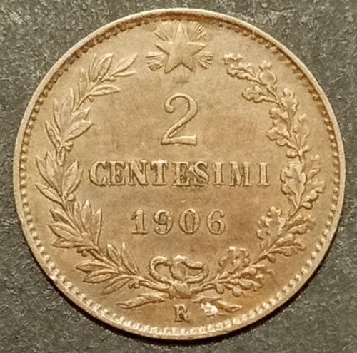 Centesimi lire valore 1906 - valore,