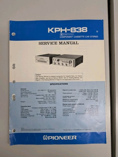 Pioneer kph 838 component - pioneer, kph-838