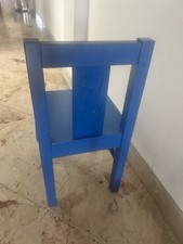 SEDIOLINA SEDIA LEGNO Bimbi E CARRELLINO BLU