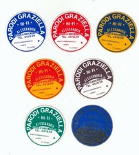 7 adesivi PARODI GRAZIELLA