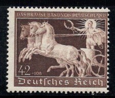 Impero Tedesco 1940 Mi. 747 Nuovo ** 100% 42 pf, Nastro Bruno, cavalli