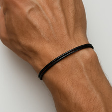 Bracciale Doppia Corda Nero