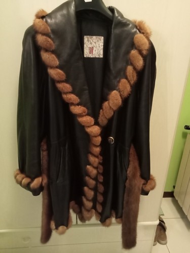 Giacca lunga pelle con - lunga,