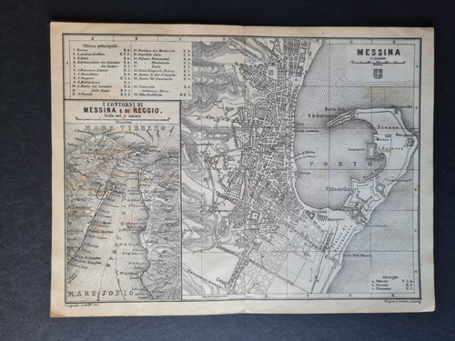 Mappa antica pianta - mappa, (1893)