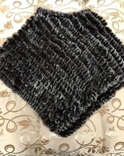 Poncho Lapin Pelliccia Fur Donna Ragazza Nuovo Mantella Marrone Caffè Sfumature