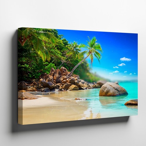 Tropical beach canvas wall - tropical,