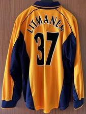 Liverpool FC Litmanen Match Worn Away UEFA Cup 2001 Finland Jersey Paita Litti
