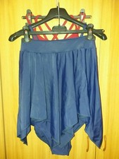 Tutu danza 2 pezzi blu tg S+body danza tg XS colore bordo