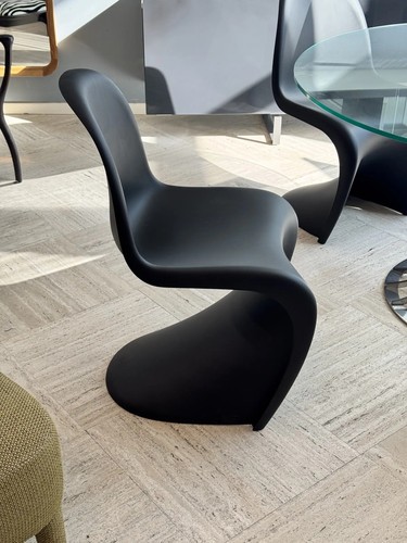 Panton chair nera opaca - chair,