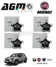 KIT 4 COPRIMOZZO COPPA CERCHI LEGA STEMMA ORIGINALE FIAT 500X CROSS OE 735626312