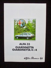 Alfa Romeo 33 Giardinetta 4x4 A4 4S. Brochure depliant tedesco 830