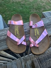 Sandali Papillio by Birkenstock Mayari rosa pelle metallizzata EU 39 US 8