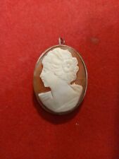 Antico cammeo ciondolo/spilla in argento 800 - metà '900