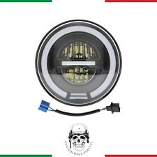 ?? FARO FULL LED ANGEL EYES OMOLOGATO  MOTO 7'' SCRAMBLER 