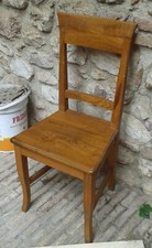 SEDIA IN LEGNO ARTIGIANALE, CON SEDUTA IN LEGNO, ottime condizioni