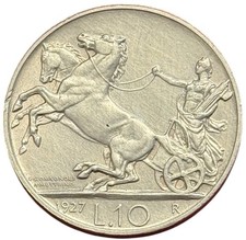 10 LIRE 1927 - BIGA -