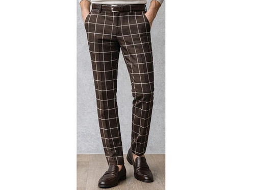 Pantalone elegante uomo quadri