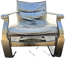 2 POLTRONCINE DESIGN Sessel FRIBYTTEN PER NELO DI PELLE ANNI 70 VINTAGE fauteuil