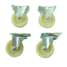 SET RUOTE IN NYLON 2 FISSE E 2