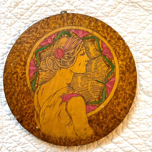Pirografia vintage ritratto - pirografia,