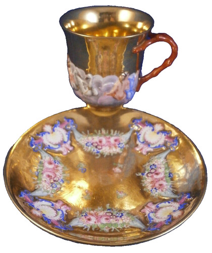 Antica tazza piattino - e,