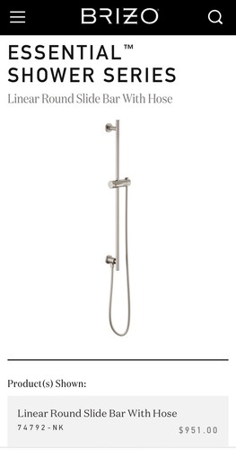 Brizo barra scorrimento - brizo,