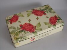 Scatola in latta vintage Lazzaroni porta cucito gioie. tin box. 1995 rose rosse.