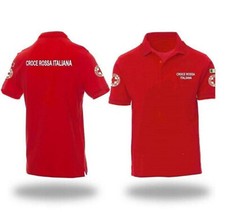 polo croce rossa italiana CON STAMPE POLO MANICA CORTA
