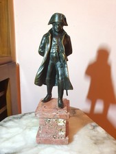 Antica Scultura Napoleone Bonaparte in Bronzo su base in Marmo Travertino