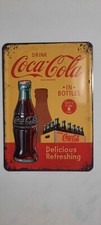 Cartolina Coca Cola In Metallo