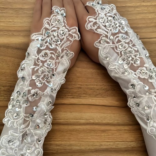 Guanti sposa bianco - guanti,