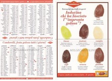 Calendarietto doppio con pubblicita' torroncini  "Condorelli"  (2)