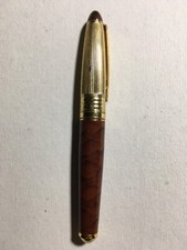 penna sfera stilo osama vintage legno oro