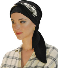 Smooth Ikat Nero - Turbante