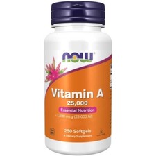 Now Foods, deposito di vitamina A, 25000IU, 250 capsule molli
