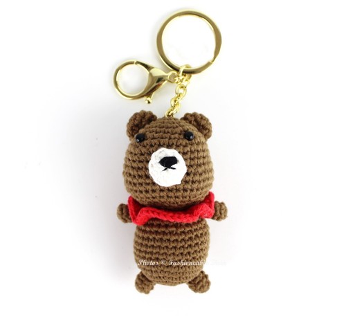 Portachiavi amigurumi orso