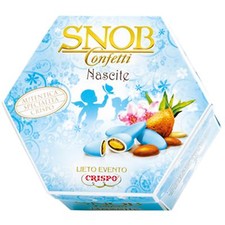 CONFETTI CRISPO SNOB LIETO EVENTO NASCITA CELESTE BAMBINO GUSTI ASSORTITI 500 GR