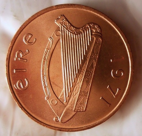 1971 ireland penny unc - ireland,