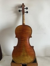 Violino 4/4 fondo acero fiammato massiccio vecchio piano in abete intagliato a mano bel suono K0115