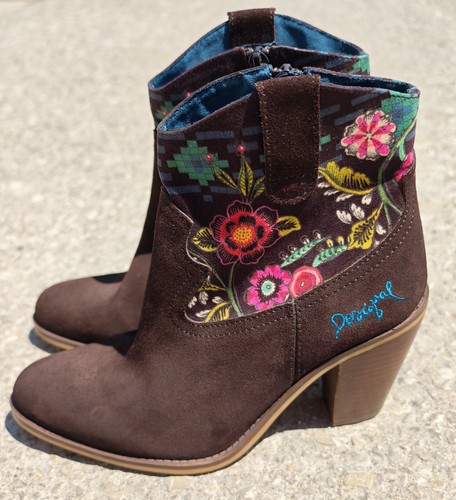 Bottines cuir desigual - cuir,