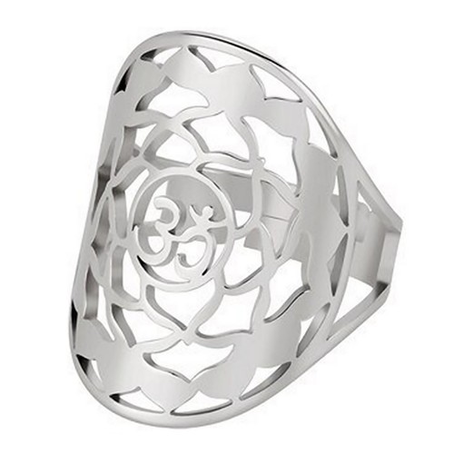 Anello meditazione aum argento - anello,