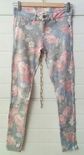 pantaloni leggings​ jeggings grigio fantasia floreale rose fiori Pull and Bear S